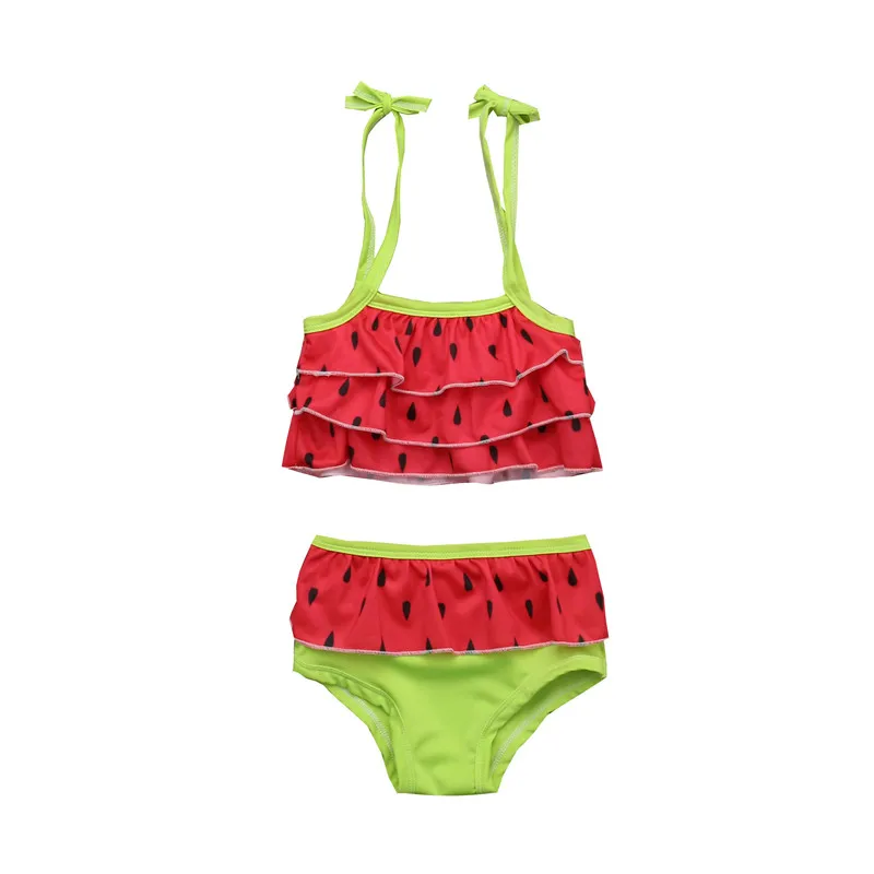 

Kids Swimwear For Girl Swimsuit Watermelon Print Bathing Suit Tankini Set Girls Clothing Set Kids Beachwear Children Swimsuit