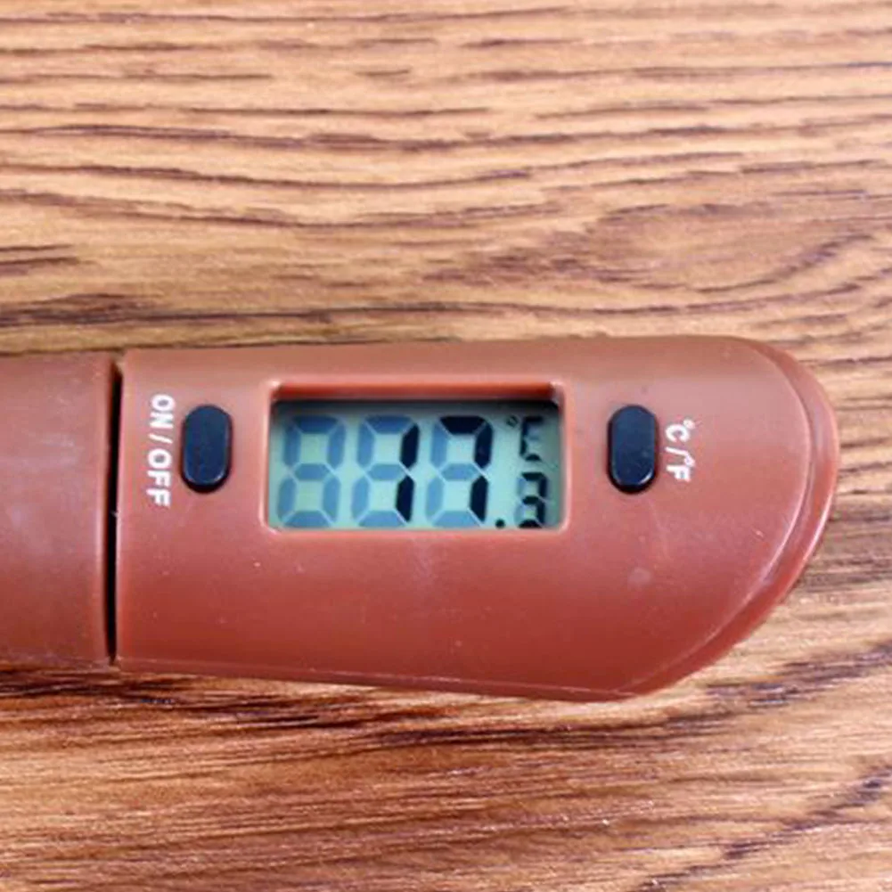 Портативный скребок термометр кухонный шоколад цифровой пищевой инструмент Длинный зонд силиконовая металлическая кулинарная лопатка электронные гаджеты