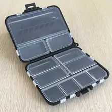 12 отсеков, мини коробка для рыболовных снастей, рыболовные приманки, крючки, приманки, пластиковый держатель для хранения, Прозрачный квадратный чехол, Аксессуары для рыбалки