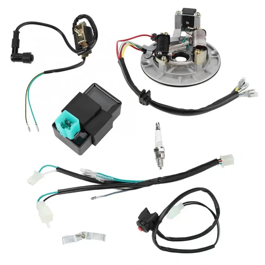 Комплект электропроводки CDI 1 комплект катушка зажигания Свеча для 50cc 90cc 110cc Lifan