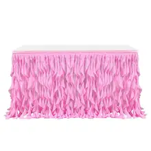 Твердые Цвет Тюль Юбка для стола для Свадебная вечеринка украшения