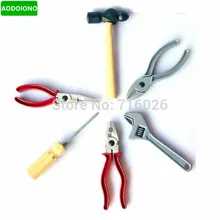 Классические игрушки, ролевые игры, детский инструмент, игрушка, пластиковый туалетный набор, ударная отвертка, Tongers, развивающие игрушки для детей, 6 шт./лот