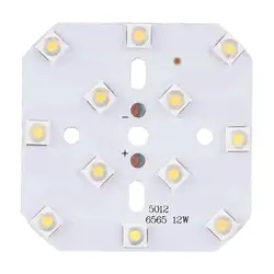 12 Вт: 65x65 мм теплый белый 12 светодиодный SMD 6565 светодиодный потолочный светильник алюминиевая Базовая плита светодиодный модуль на