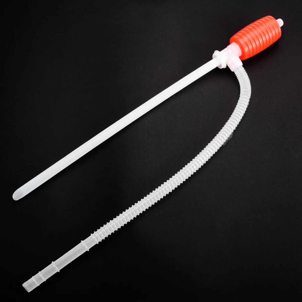 Mayitr Red Portable Car Manual Hand Siphon Pump Hose Gas Water Oil