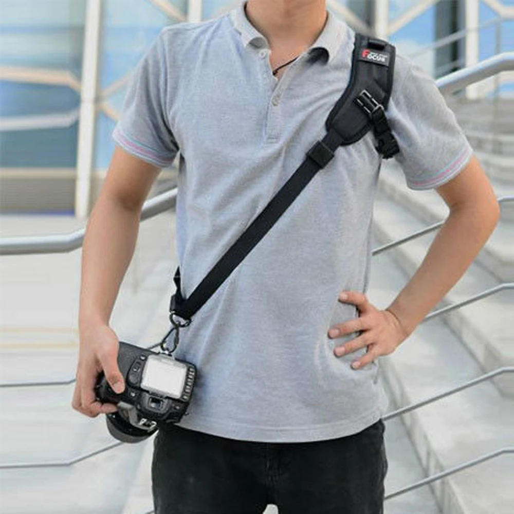 Canon Nikon 카메라 DSLR Black 용 고품질 포커스 F-1 퀵 캐리 스피드 슬링 소프트 숄더 슬링 벨트 넥 스트랩 -  AliExpress