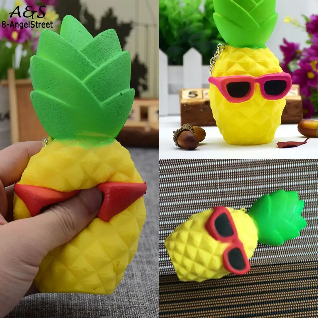 Ананас медленный рост Squishy снятие стресса рука запястье сдавливаемые игрушки