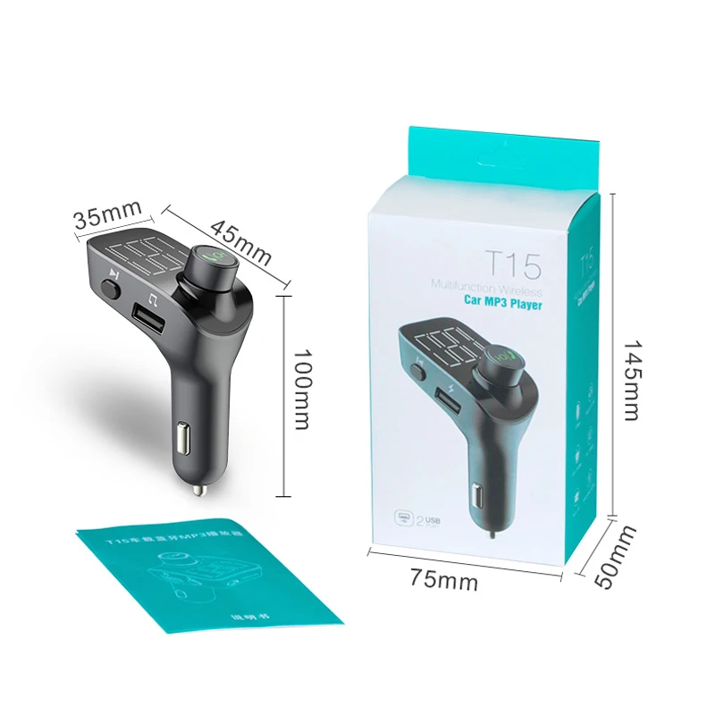 ANLUD FM передатчик Bluetooth автомобильный комплект Handsfree MP3 плеер двойной USB 5 0