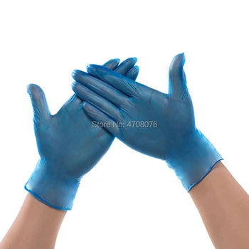

Multi-purpose PVC/VINYL Gloves Blue Disposable gloves food grade for kitchen school teaching and medical supplies 100pcs/box