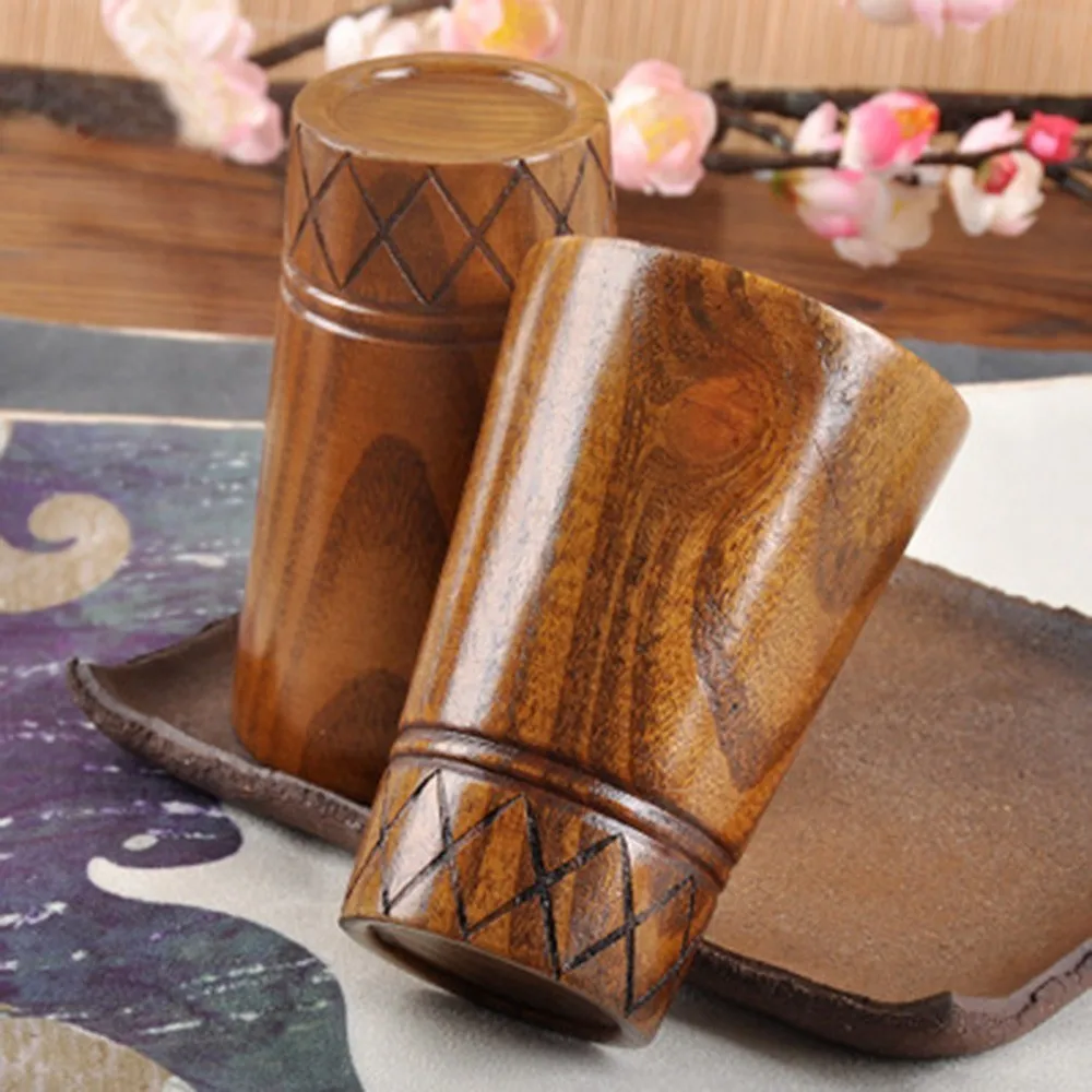 

Coffee Mug New Wooden Cup Log Color Handmade Natural Wood Coffee Tea Beer Juice Milk Mug Anticorrosive Leisure Office