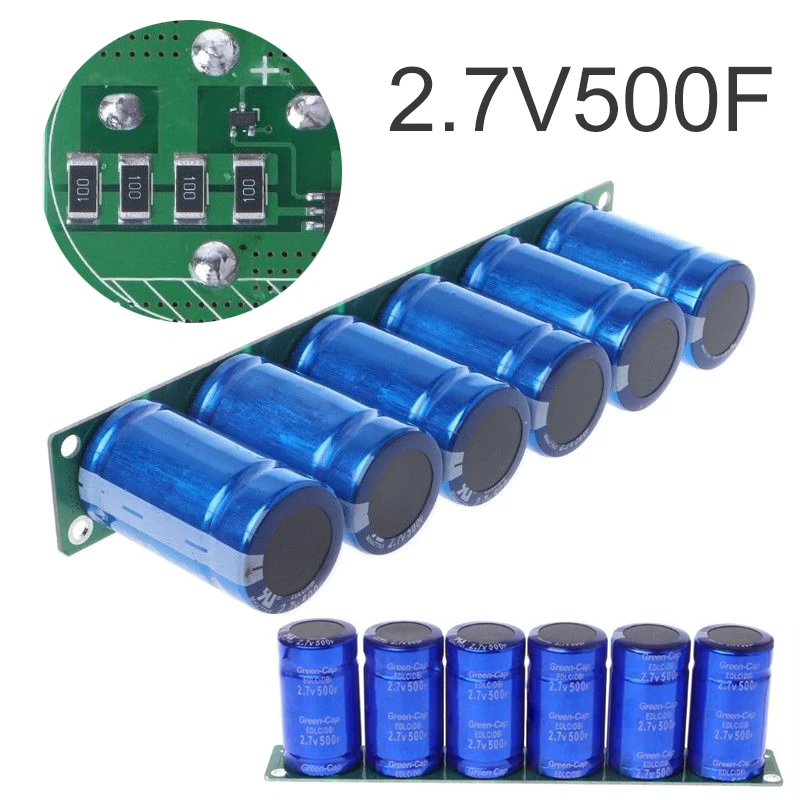 

Farad Capacitor 2.7V 500F Super Capacitance With Protection Board Automotive Capacitors 230*37*65mm