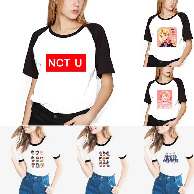 

Kpop NCT U Tshirt 2019 Hot Album T Shirt Women Casual T-shirt Nct 127 Poster Clothes New Arrival Short Sleeve Music Cartoon Tops