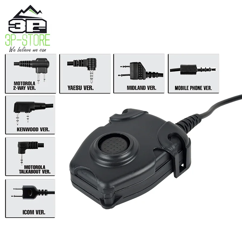 

Z-Tactical Bowman Elite II Military Headset PTT For Motorola Kenwod Icom Midland Radio Phone for Wargame WZ112