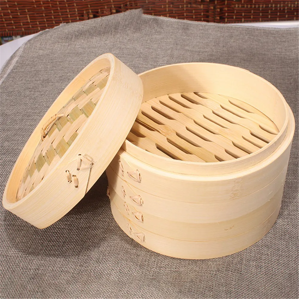 One Cage and One Cover Cooking Bamboo Steamer Fish Rice Vegetable Snack Basket Set Kitchen Cooking Tools One Cage and One Cover Cooking Bamboo Steamer Fish Rice Vegetable Snack Basket Set Kitchen Cooking Tools