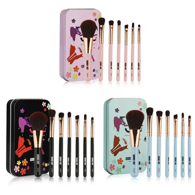 Best Offers 7 PCS Per Set Portable Iron Box Makeup Brush Eye Shadow Brush Makeup Brush Tool For Woman's Beauty Accessories Best Offers 7 PCS Per Set Portable Iron Box Makeup Brush Eye Shadow Brush Makeup Brush Tool For Woman's Beauty Accessories