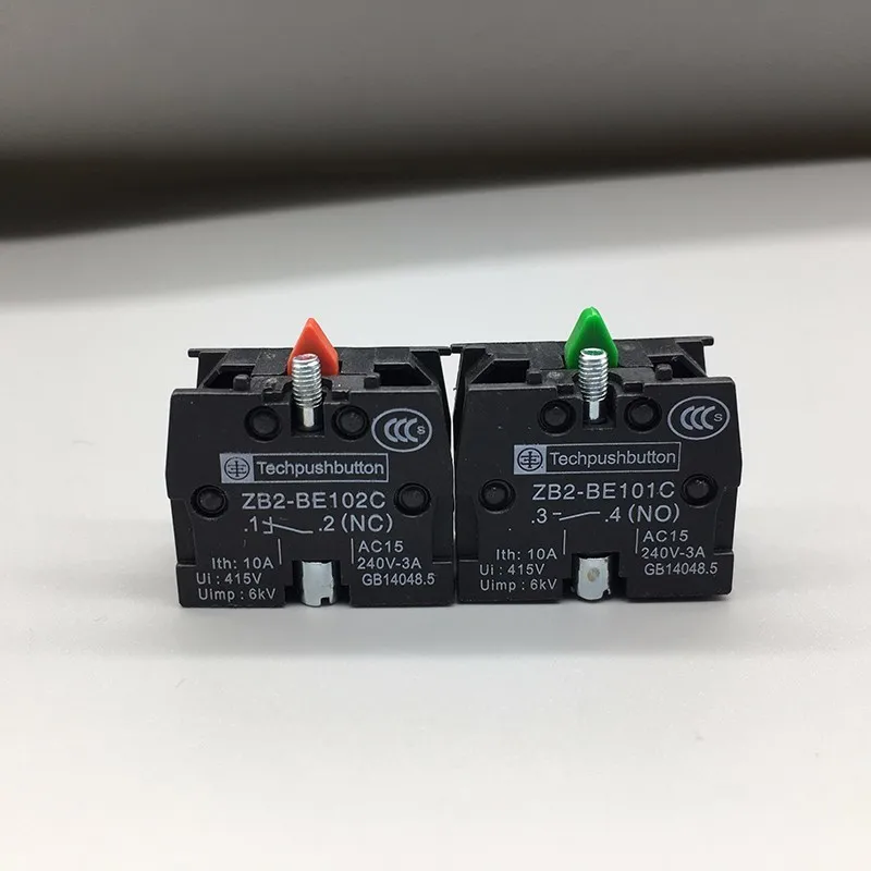 

2PCS XB2 Push Button Switch ZB2BE102C(NC) Contact Block ZB2-BE101C (NO)