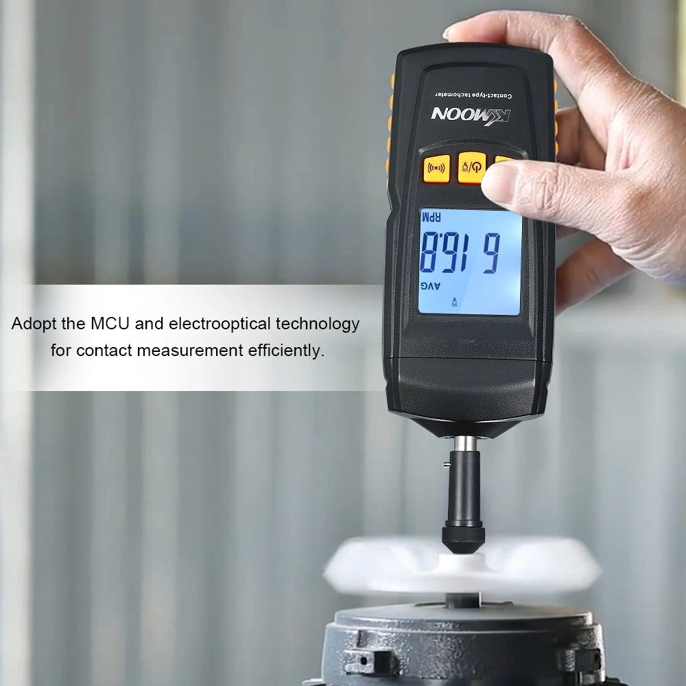 

Tachometer Digital Velocimetry Handheld LCD Tachometer For Motor 0.5 to 19999 RPM Speed Meter With 4 Convertible Connecting Head