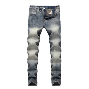 

Straight Jeans Trousers Men Gray Denim Jeans Business Jeans Homme