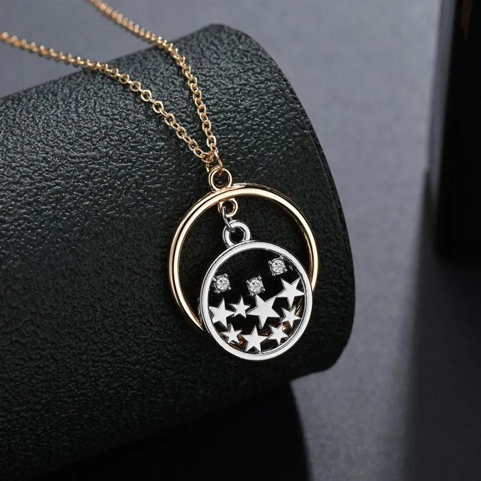 

Women Fashion Pendant Necklaces Beautiful Stars And Rhinestone Special Necklaces Beautiful Wedding Necklaces Jewelry Gifts