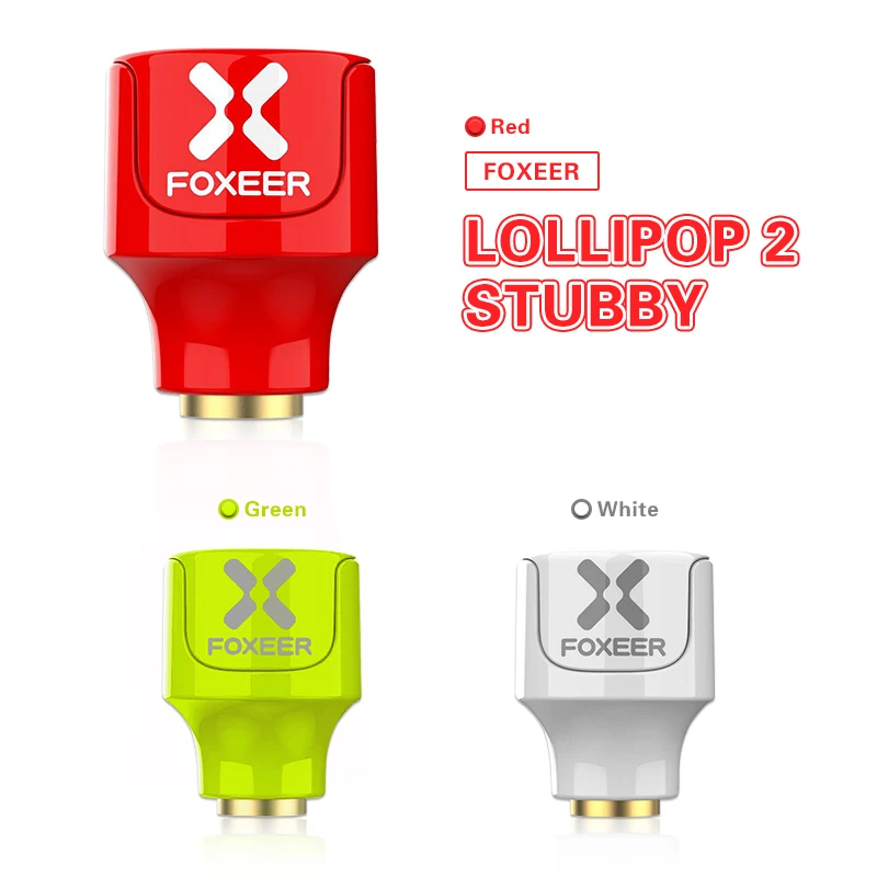 

2PCS Foxeer Lollipop 3 Stubby 5.8GHz 2.5Dbi RHCP/LHCP FPV Mushroom 4.8g Antenna SMA for FPV RC Racing Drone Models