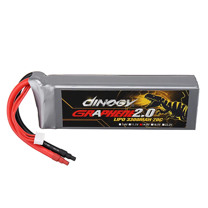 

1/4PCS DINOGY GRAPHENE 2.0 14.8V 3300mAh/6000mAh 70C 4S Lipo Battery for FPV RC Quadcopter Drone Spare Parts