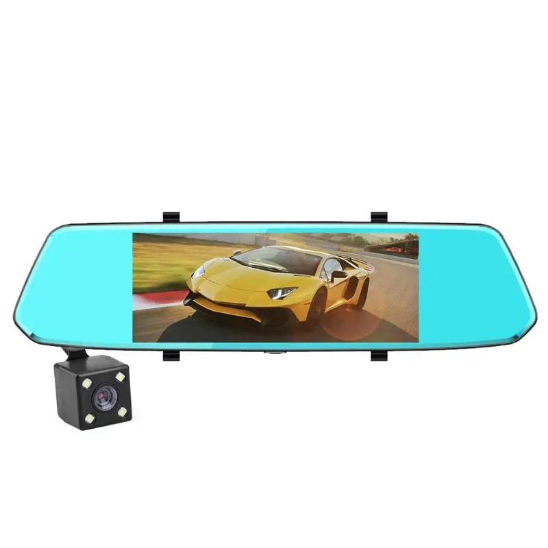 

T10 7 Inch Touch Screen FHD 1080P Dual Lens Car DVR Camera Rearview Mirror Video Recorder Night Vision Dash Cam Car DVRS New