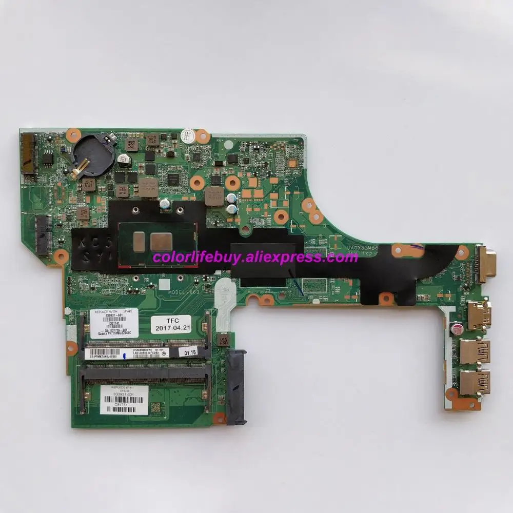 

Genuine 830931-601 830931-001 w I5-6200U CPU DA0X63MB6H1 REV : H Laptop Motherboard for HP ProBook 450 G3 Series NoteBook PC