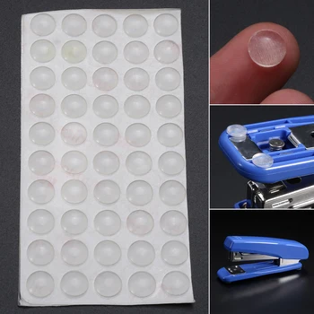 

50Pcs Self Adhesive Door Buffer Pad Rubber Silicone Feet Cabinet Drawers Clear Semicircle Bumpers Furniture Door Accessories