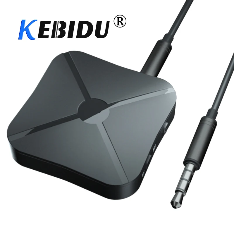

Kebidu 2 IN 1 Bluetooth Transmitter Receiver 3.5mm Wireless Adapter Bluetooth 4.2 Stereo Audio Dongle For TV Car /Home Speakers