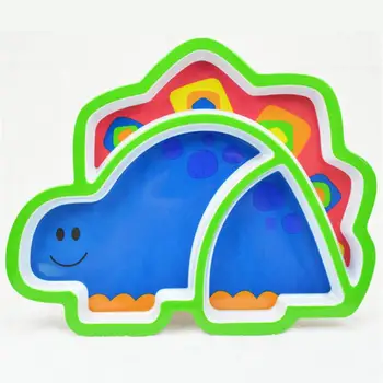

Cartoon Design Feeding Baby Food Tableware Non-slip Dinnerware for Feeding Baby Dishes Cartoon Owl Dinosaur Compartmental Plate