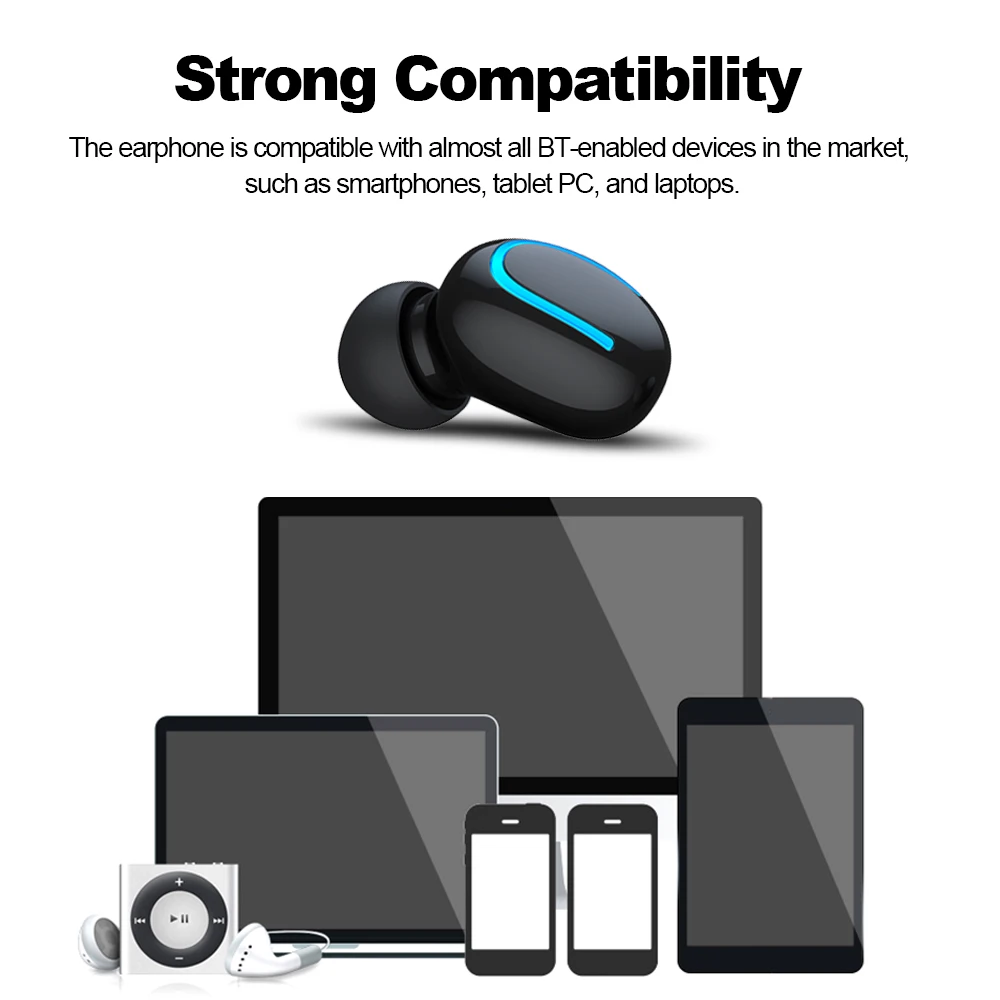HBQ Q32 одиночные наушники беспроводная гарнитура Bluetooth 5 0 магнитные музыкальные
