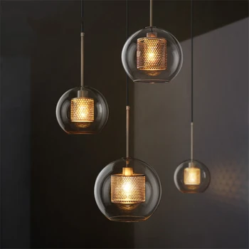

Modern Chandelier Loft Pendant Lamps Lights Dining Room Restaurant Bedroom Decorative Kitchen Glass Ball Hanging Lamps Fixtures