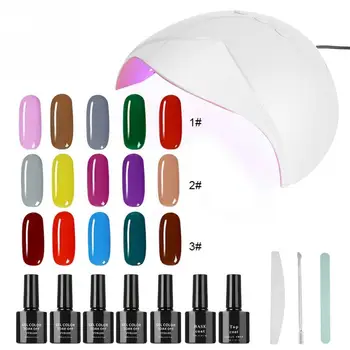 

UV LED Gel Nail Art Set 36W UV Gel Dryer Light Top and Base Manicure Kit For Nail Extension Kit Nail ArtGel