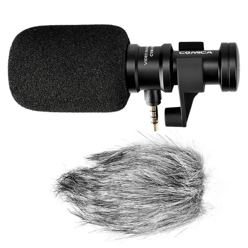 

Comica CVM-VS08 Cardioid Omnidirectional Metal Microphone Anti-interference Shotgun Microphone Audio Mic for Speech Leture