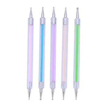 

5pcs Double Dotting Tools Nail Art Crystal Rhinestone Dotting Drill Nail Painting Pen Manicure Beauty Nail Art Tools