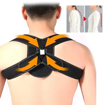 Adult Unisex Adjustable Posture Corrector Corrector Hunchbacked Lumbar Back Support Brace Correction Belt Men Women Back Shaper