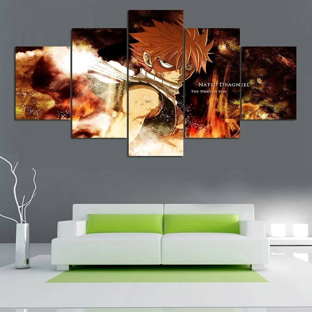 

Fairy Tail Animated Cartoons Posters Picture Modern Oil Painting on Canvas Abstract Wall Art Home Decor