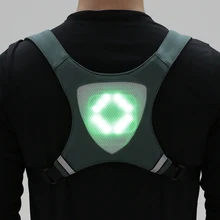 Lixada перезаряжаемый светоотражающий жилет, рюкзак с сигналом поворота, светильник с пультом дистанционного управления, Спортивная Защитная сумка для езды на велосипеде