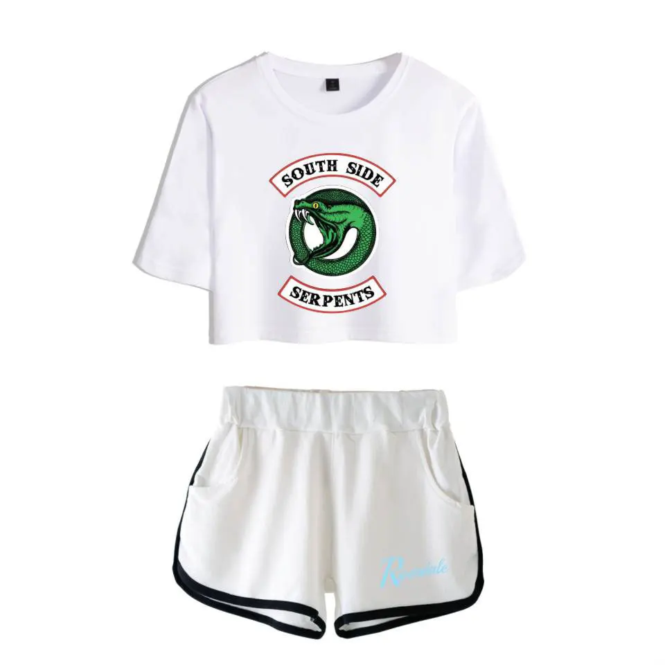 Набор из двух предметов: Летняя Сексуальная хлопковая Футболка с принтом, женский костюм с шортами, модный топ+ шорты