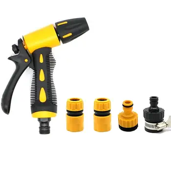 

1pc Auto Car Hose Spray Nozzle High Pressure Heavy Duty Adjustable Hand Sprayer With Trigger And Flow Control Setting Styling