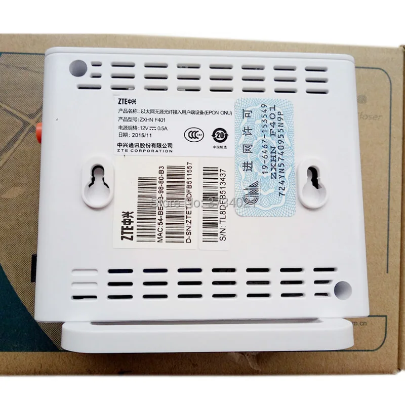 Zte ZXA10 F401 EPON ОНУ 4LAN + 2 VOICE WI FI USB для волоконно оптической сети маршрутизатор