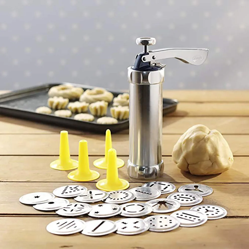 

Stainless steel cylinder extrusion molding machine Cookies Press Cutter Baking Tools Cookie Biscuits Press Machine