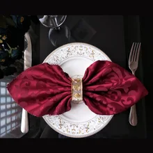 Yryie guardanapo de mesa quadrado, 10 pçs/lote poliéster 48cm para decoração de casamento, aniversário, guardanapo colorido, tecido bordado
