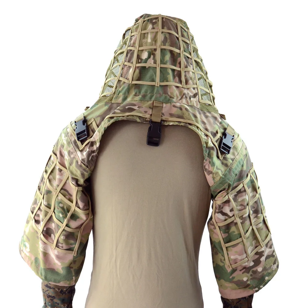 

Hunting Ghillie Suit Foundation Made From Ripstop Fabric Camouflage Tactical Sniper Coat Viper Hoods Cp Multicam/woodland