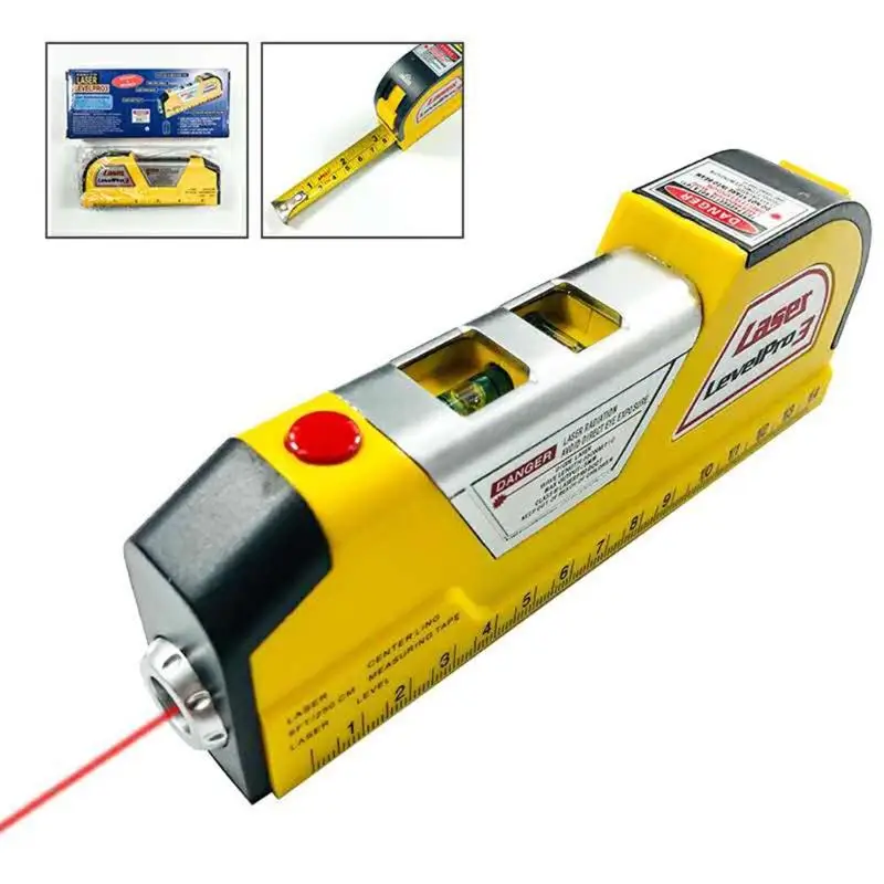Multi functional Infrared Laser Level Ruler Horizontal Meter Tape Scale