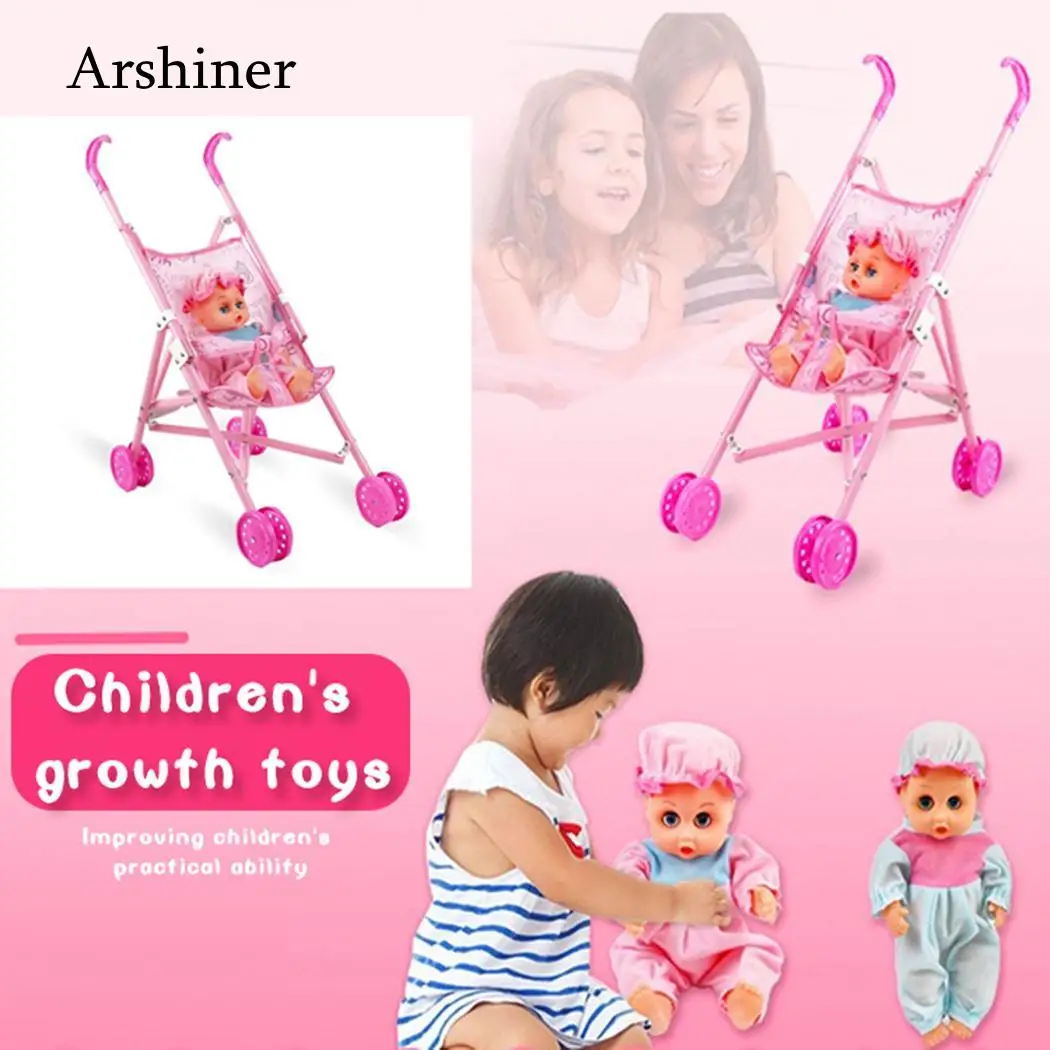 

Toy Furniture Toy Stroller Trolley Gifts Great your Kids Baby one Stroller Girl walker Doll Nursery baby for little