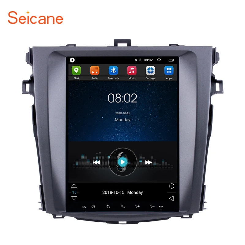 Seicane Android 9,1 9," автомобиль DVD радио мультимедиа плеер для 2006 2007 2008 2009 2010 2011 2012 Защитные чехлы для сидений, сшитые специально для Toyota Corolla FM gps навигации