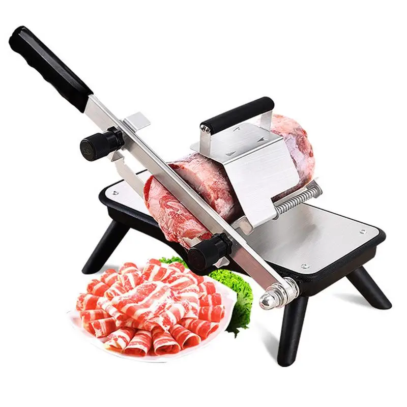 

Manual Mutton Roll Slicer Beef Roll Meat Slicing Machine Household Planing Meat Machine For Hot Pot Small Frozen Meat Tool