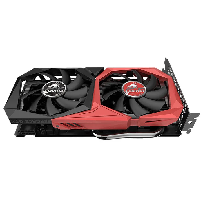 Цветная видеокарта GeForce GTX 1660 6G NVIDIA 1530 МГц GDDR5 6 ГБ cuda ядрами 1408 DP HDMI DVI двойные