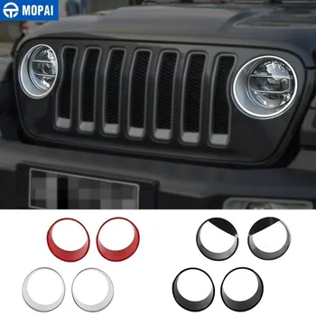

MOPAI Lamp Hoods for Jeep Gladiator JT 2018+ Car Head Light Lamp Decor Headlight Cover Accessories for Jeep Wrangler JL 2018+