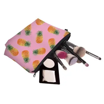 

Fruit Pattern Floral Printed Cosmetic Bag Portable Polyester European Women Handbag for Daily Use Decoration 2019 Hot Selling